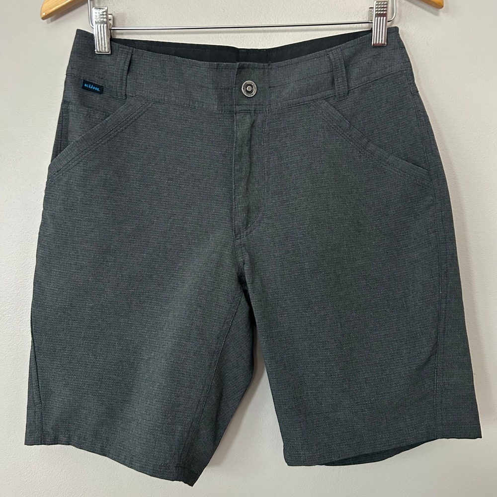 Kuhl Shorts Mens 30 Gray Vortex Kargo Performance Quick Dry Hiking Outdoor 9"